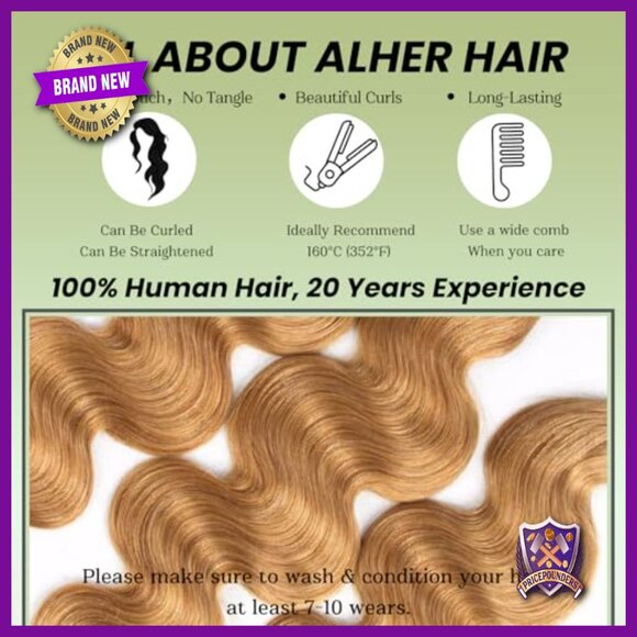 10 Inch Body Wave Human Hair Bundle, 100% Virgin Remy, Soft Thick Weave